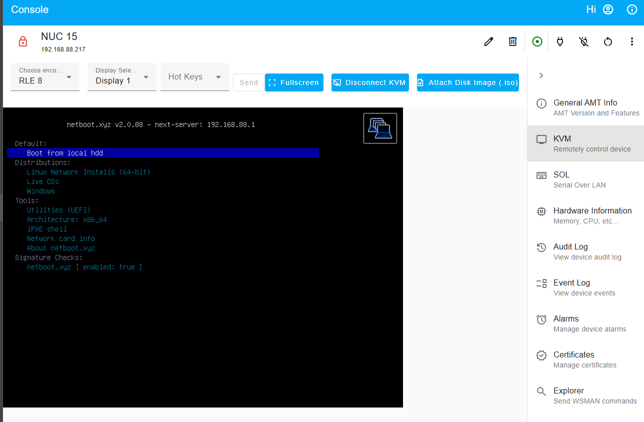 Figure 15: Booting into Local PBA EFI
